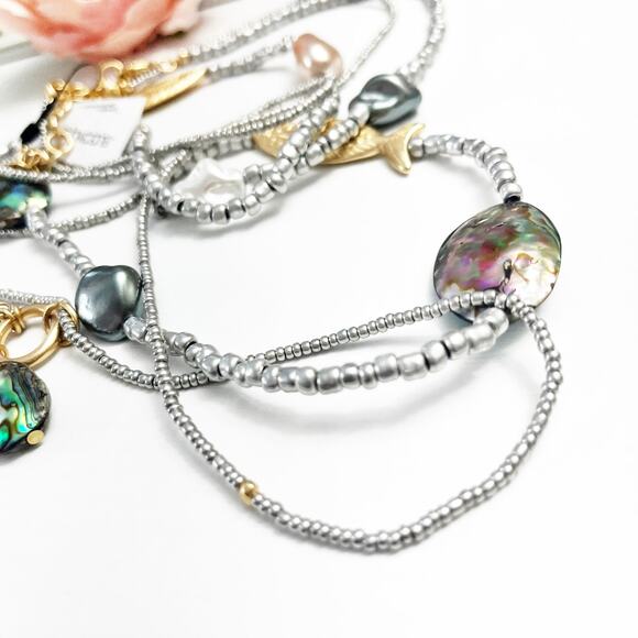 NEW Chico's White Jade Ocean Necklace - Picture 6 of 9